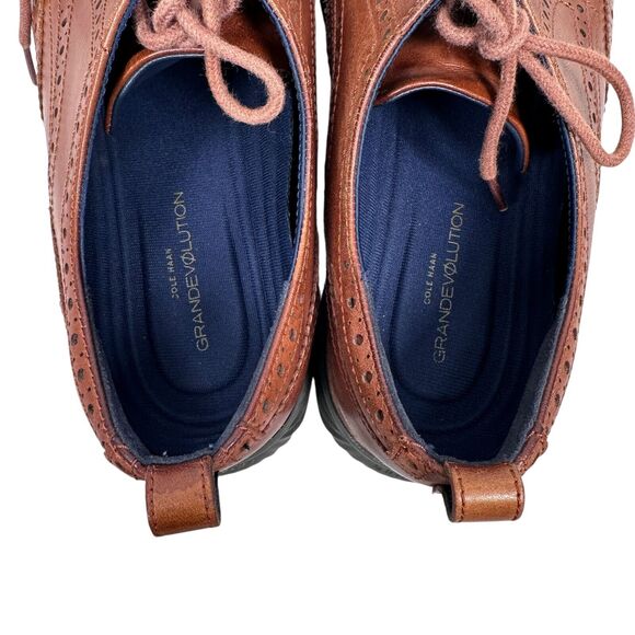 Cole Haan Grand Evolution Wingtip Oxford Shoes Men’s 11.5 M Brown Leather C26385 - Picture 6 of 9